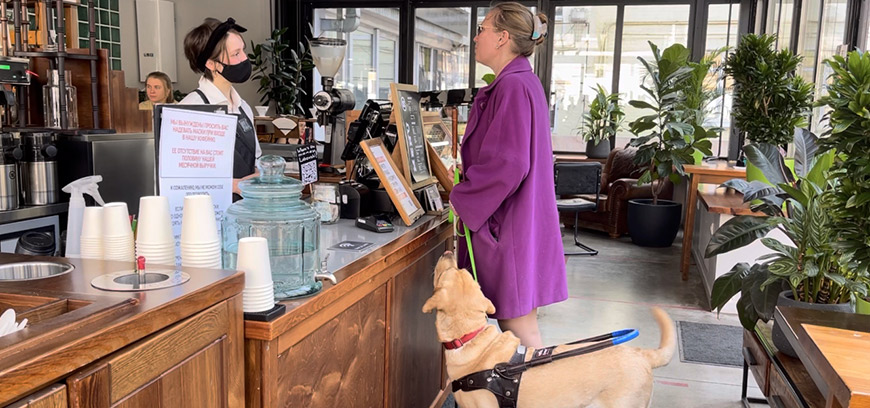 В бизнес-парке Казакова рады собакам-поводырям